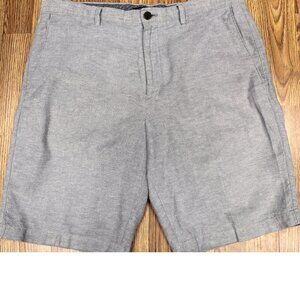 BANANA REPUBLIC REGULAR FIT SHORTS LINEN/COTTON GRAY Sz 35